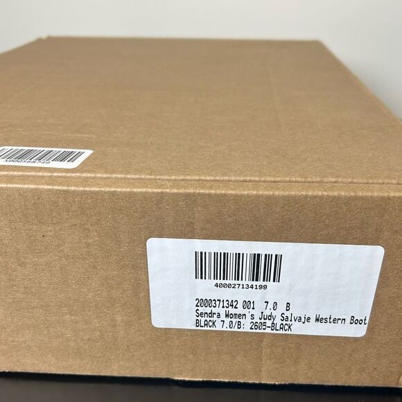 Sendra Women’s Judy Salvaje Western Boot 2605 Black Sz 7 - Picture 8 of 16